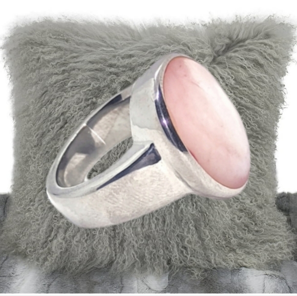 .Silver Plated Ring with Mother of Pearl - Picture 2 of 6